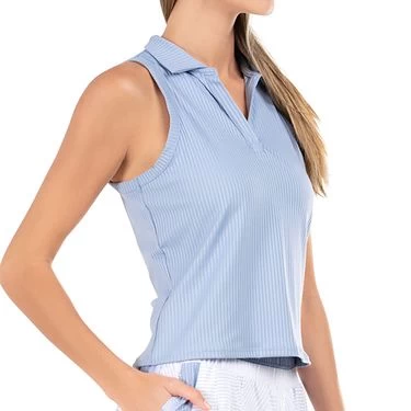 K-Swiss K Swiss Glace & Infinity Sleeveless Rib Polo 3 K-Swiss K Swiss Glace & Infinity Sleeveless Rib Polo