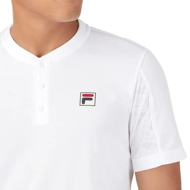 Fila White Line Short Sleeve Henley 4 Fila White Line Short Sleeve Henley - Image 2